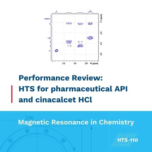 Performance of new 400-MHz HTS power-driven magnet NMR technology on typical pharmaceutical API